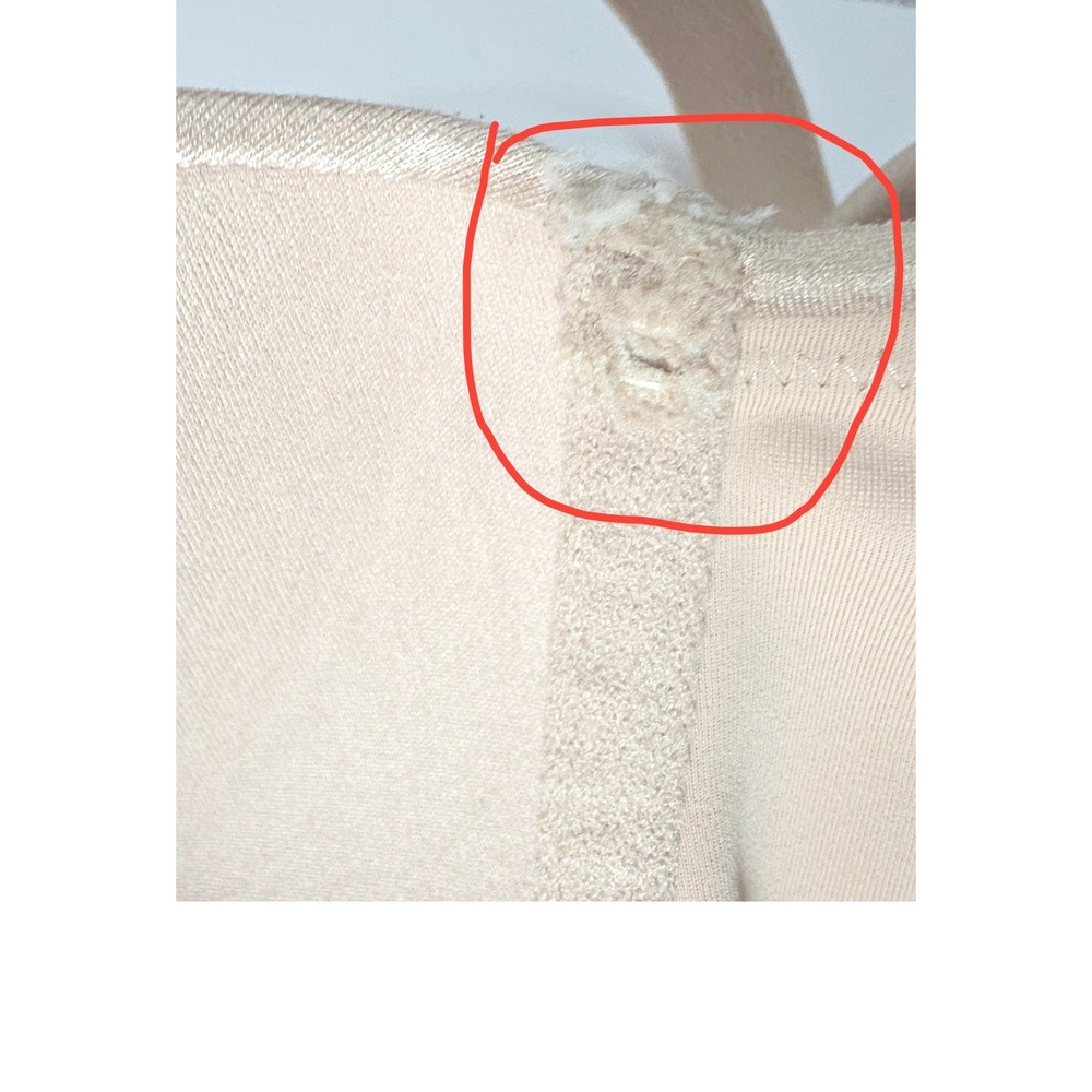Cacique 44DDD Balconette Lightly Lined Bra Beige Full Coverage WIRE WAS REMOVED - Picture 10 of 10